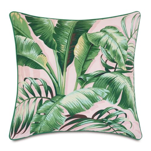 Kala 20x20 Outdoor Pillow, Pink Palm~P77610123