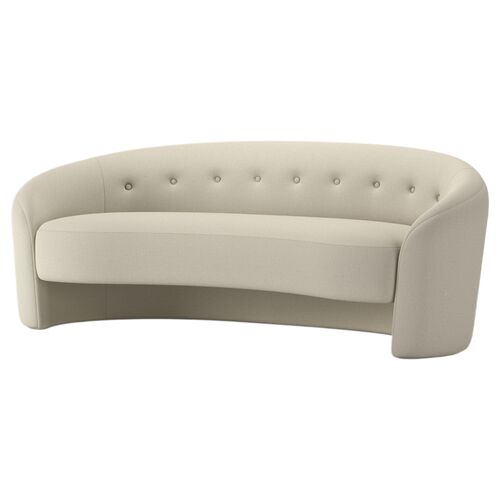 The Button Crescent Sofa, Linen The Button Crescent Sofa, Linen