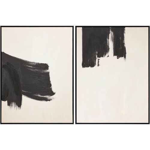 Brush Strokes Framed Abstract Painting, 32" x 24" Brush Strokes Framed Abstract Painting, 32" x 24"