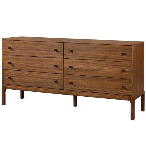 Davidson 6-Drawer Dresser, Walnut