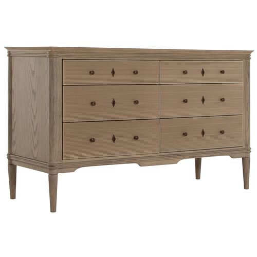 Linnea 6-Drawer Dresser, Brown