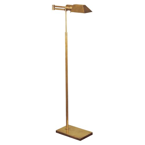 Studio Swing Arm Floor Lamp, Antique Brass~P77113691