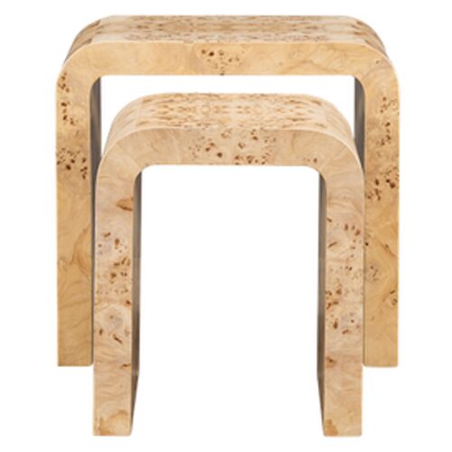 S/2 Elijah Nesting Tables, Toasted Burl