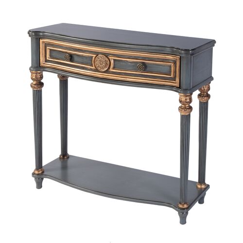 Alden 37" 1-Drawer Console Table w/ Lower Open Shelf