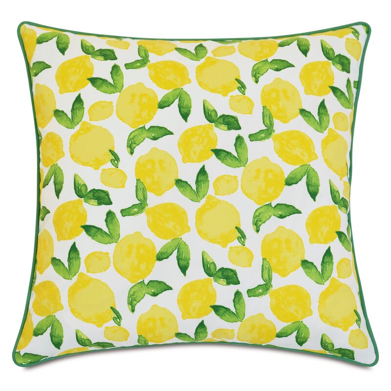 Benita Outdoor Pillow, Lemons