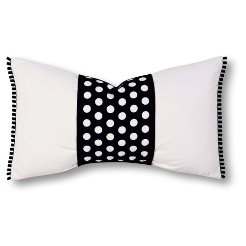 Miller 13x22 Outdoor Lumbar Pillow, Black/White~P77475159