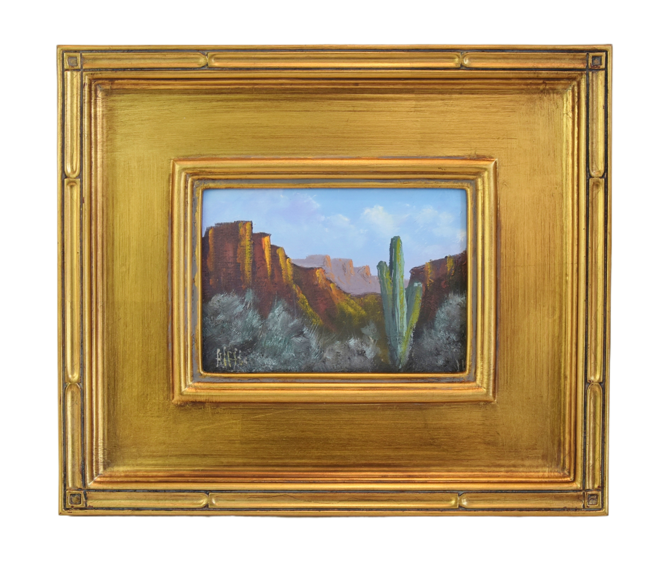Canyon & Cactus Landscape Oil Painting~P77688547