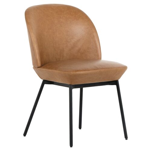 Denver Leather Dining Chair, Butterscotch~P77630241