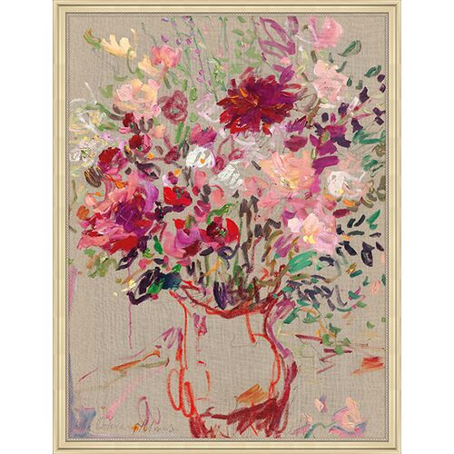 Bright Flowers 40" x 49" Painting By Lilia Orlova Holmes Bright Flowers 40" x 49" Painting By Lilia Orlova Holmes