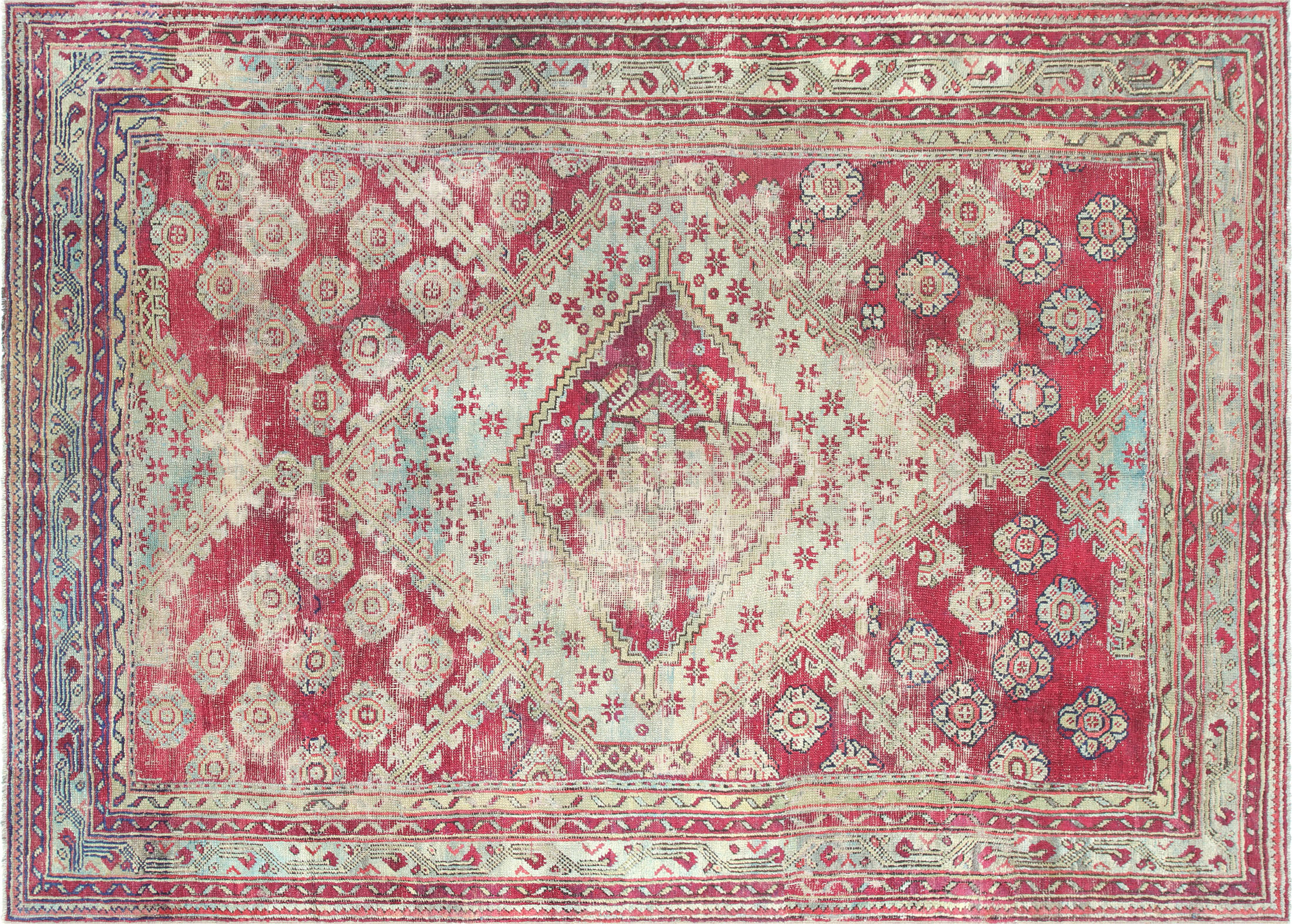 1920s Turkish Oushak Rug - 8'8"x11'9"~P77671686