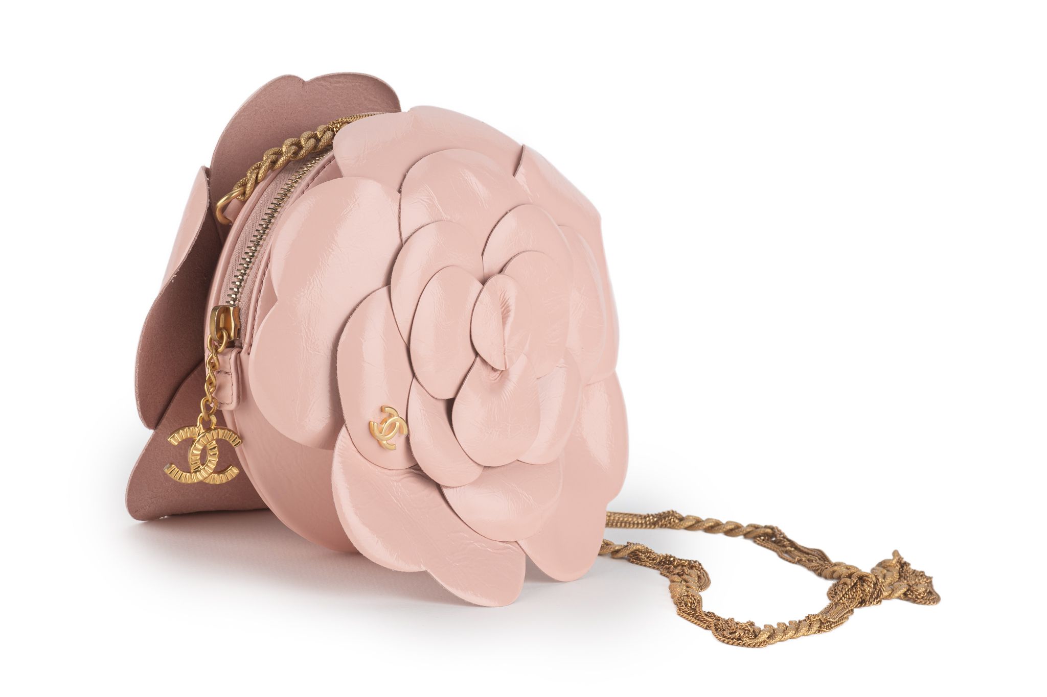 Chanel New Pink Camellia Round Bag~P77726000
