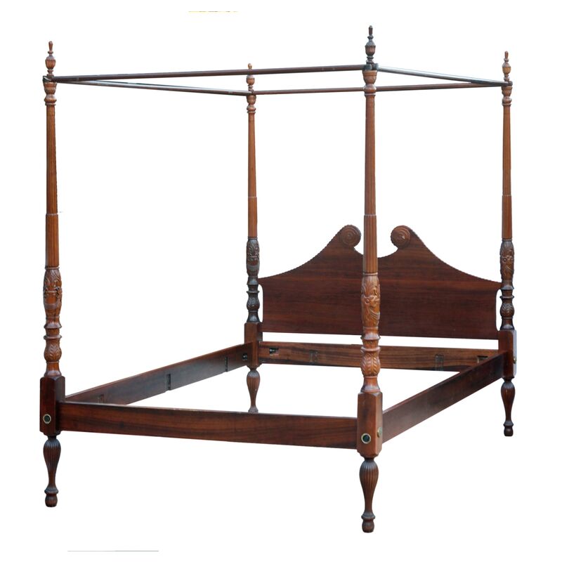 American Mahogany Four Poster Queen Bed