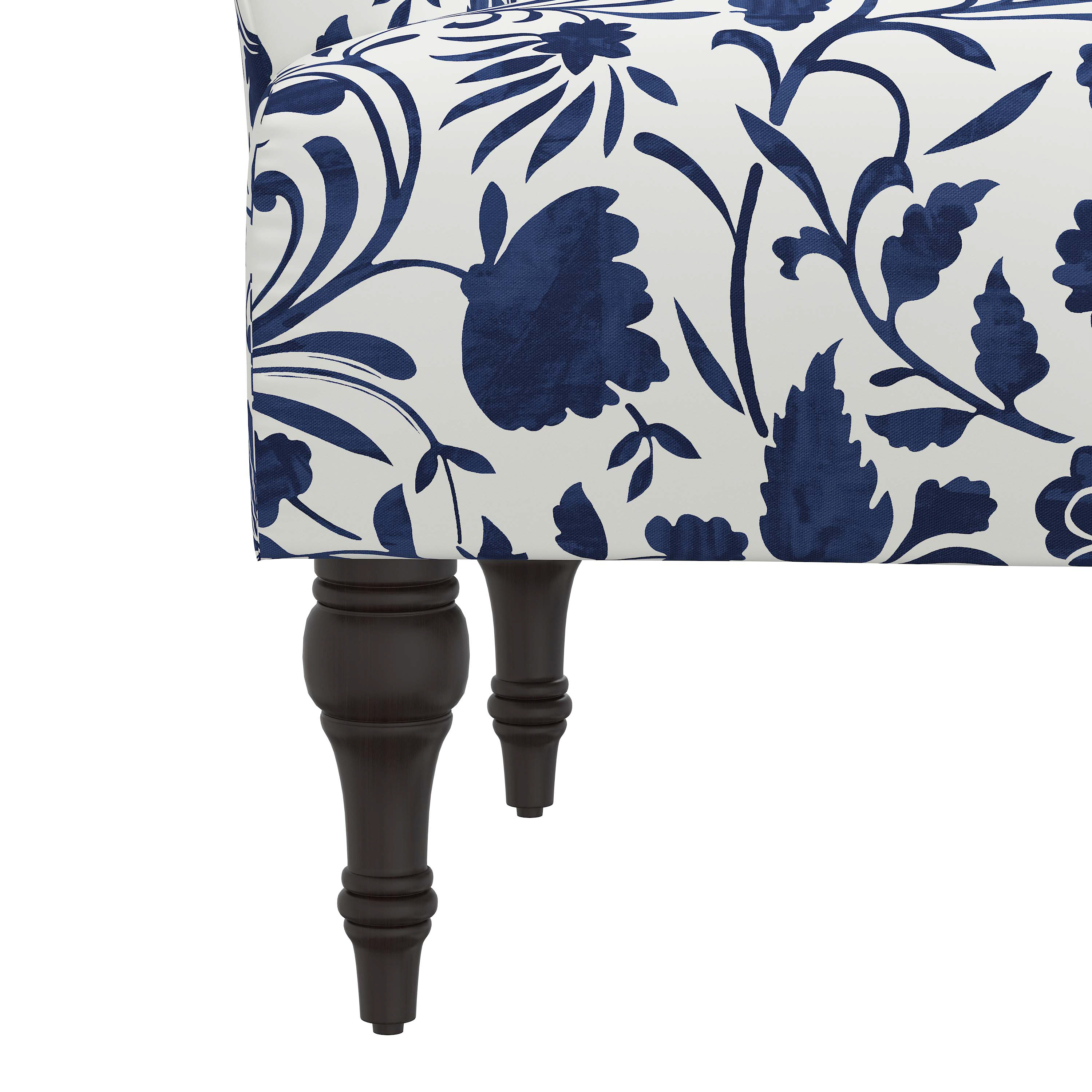 Navy floral accent discount chair