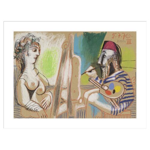 Painter and Model III by Pablo Picasso Framed Print