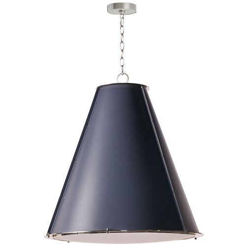 French Maid Pendant, Blue/Polished Nickel French Maid Pendant, Blue/Polished Nickel