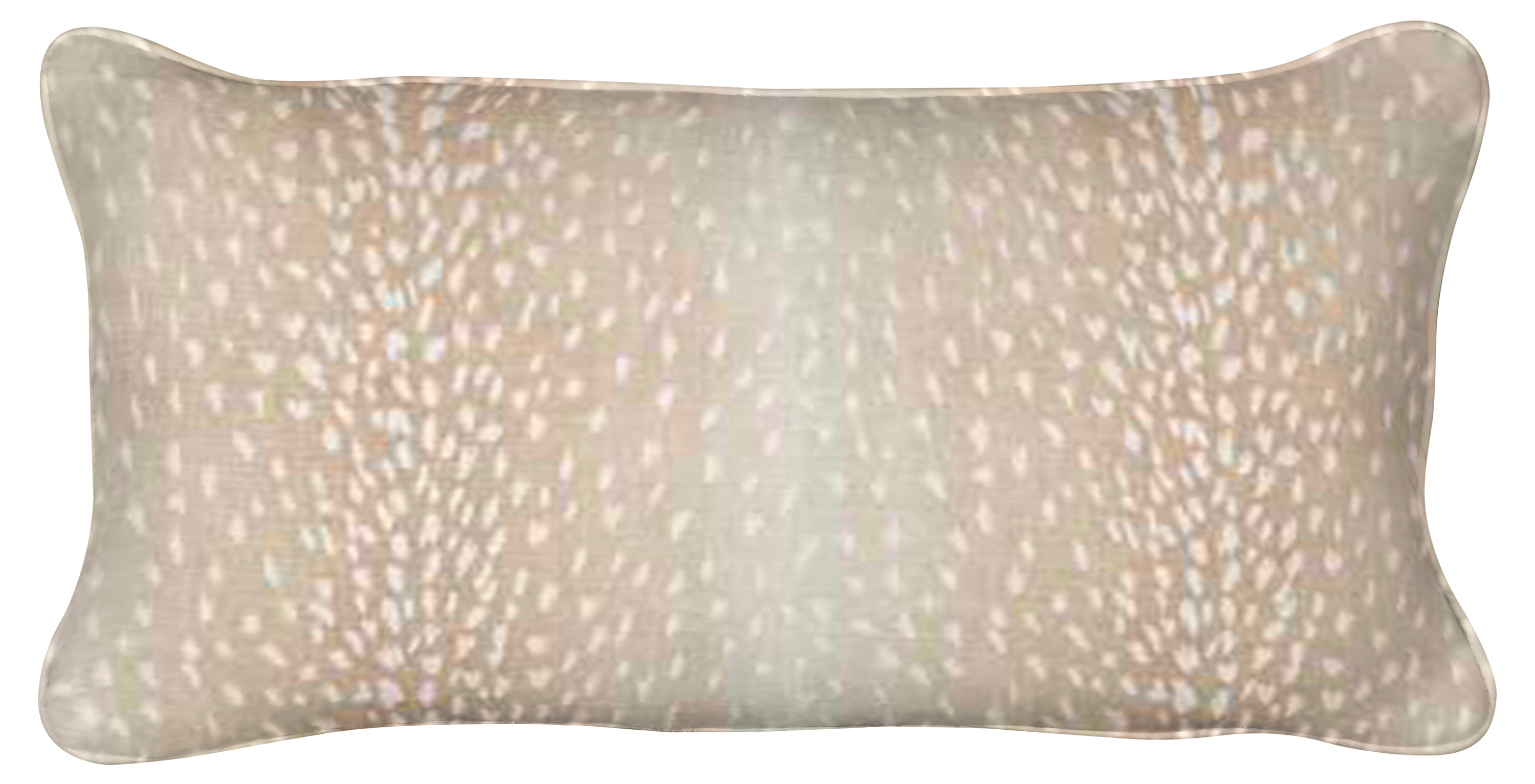 Doeskin 12x20 Lumbar Pillow, Blush/White One Kings Lane