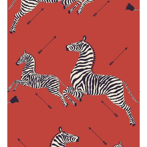 Zebras Wallpaper, Masai Red~P77607862