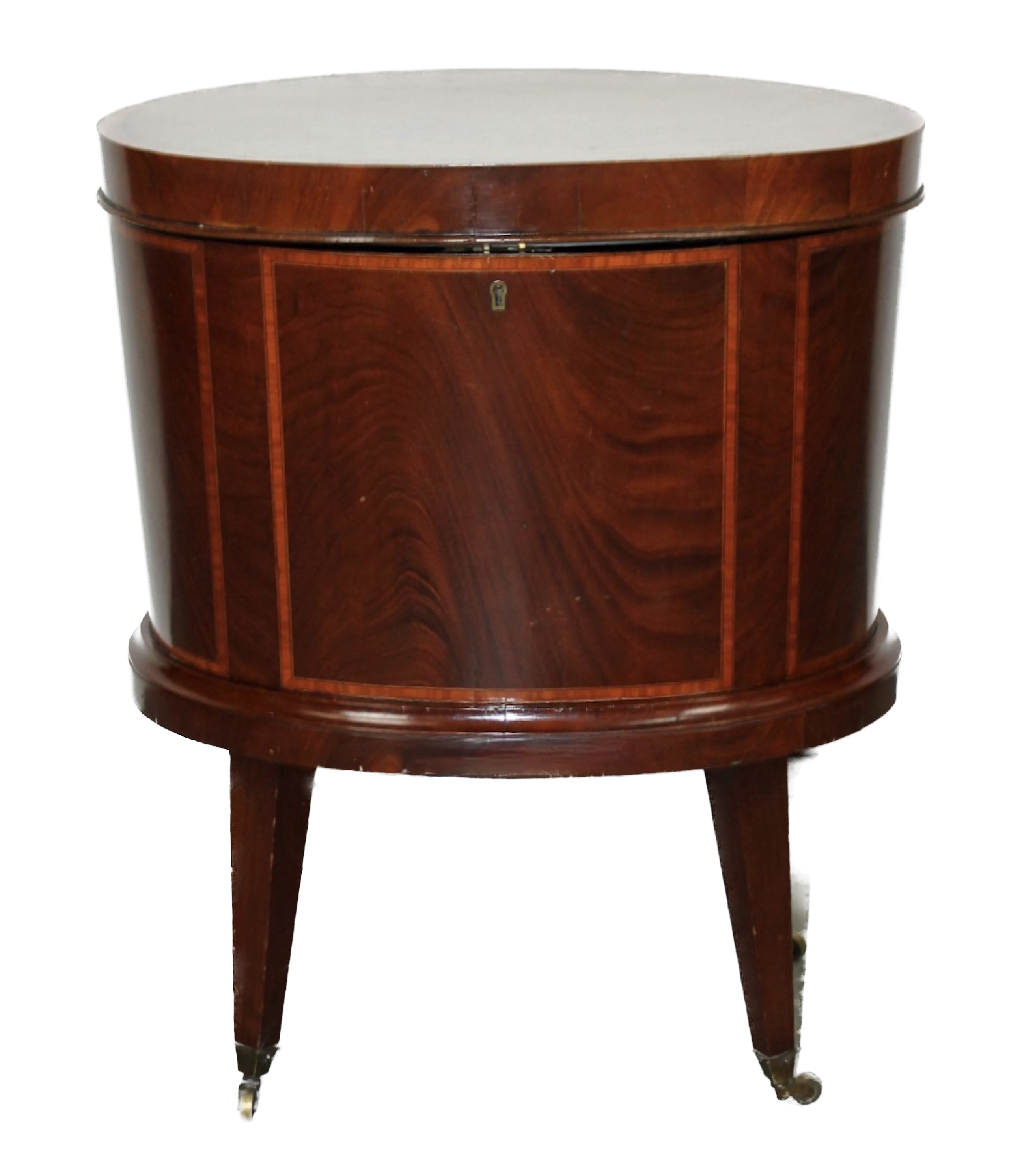 Mahogany English Regency Oval Cellarette~P77690385