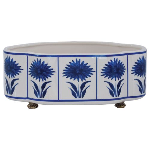 Hannah Scallop Planter, Blue