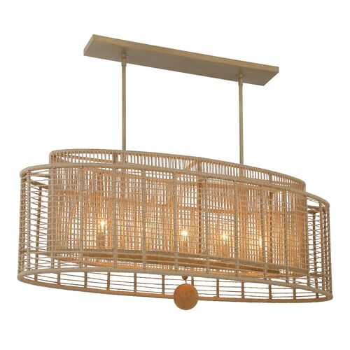 Jayna 5-Light Layered Chandelier, Burnished Silver