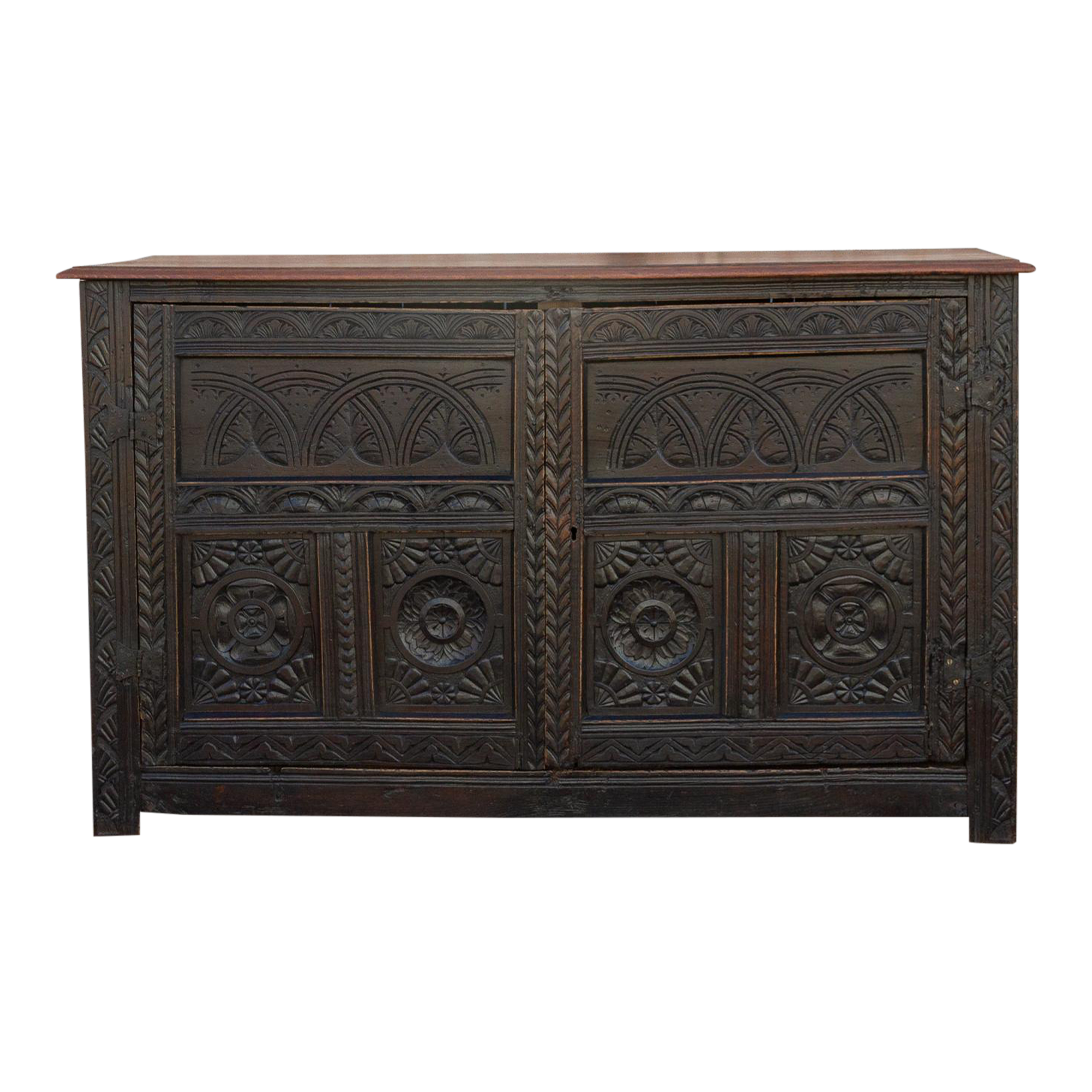Early 1800's Carved English Oak Cabinet~P77647722