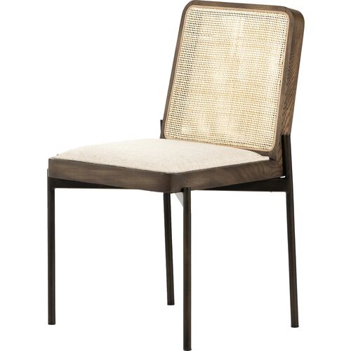 Rider Cane Dining Chair, Rustic Fawn/Cream Performance~P111118926