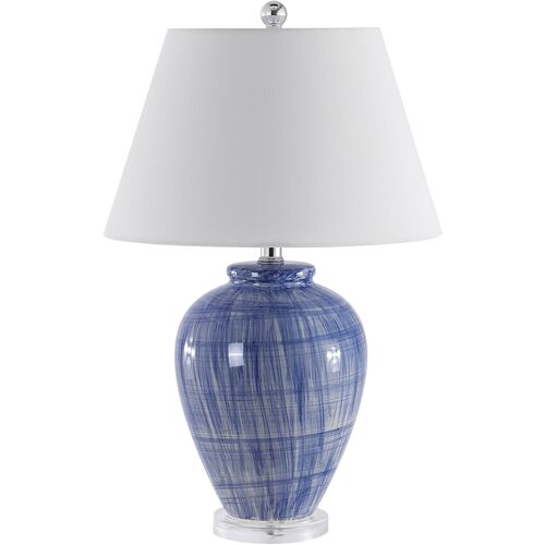 Lana Ceramic Table Lamp, Blue Crackle~P77643721