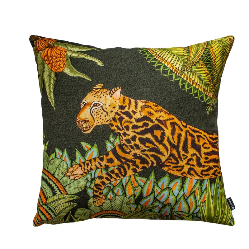 Cheetah Kings 20x20 Pillow, Green