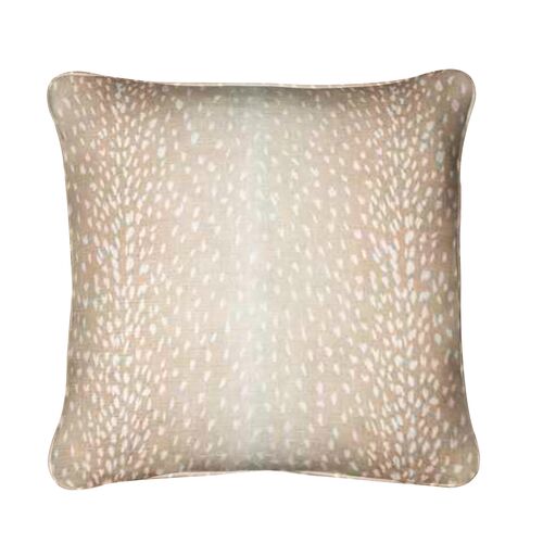Doeskin Pillow, Blush/White