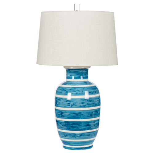 Maritime Table Lamp, Blue/White Brushstroke~P77574543
