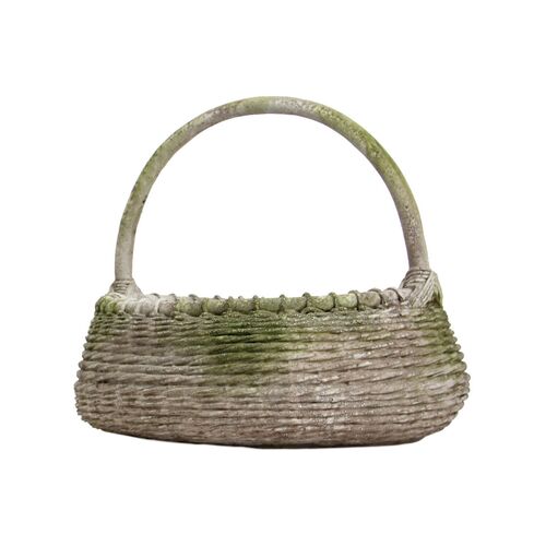 23" Country Basket, White Moss~P76035216