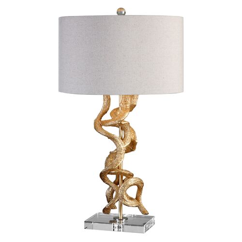 Ignazio Twisted Vines Table Lamp, Brown/Gold Ignazio Twisted Vines Table Lamp, Brown/Gold