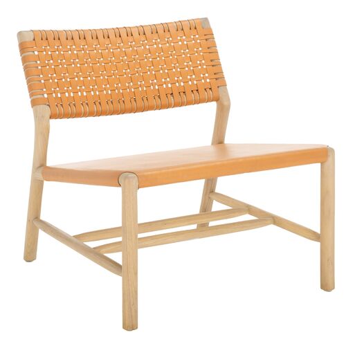 Yseult Woven Leather Accent Chair Yseult Woven Leather Accent Chair
