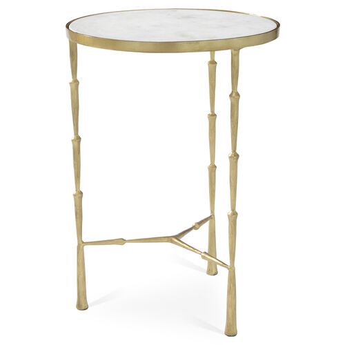 Spike Side Table w/ White Marble~P76975243