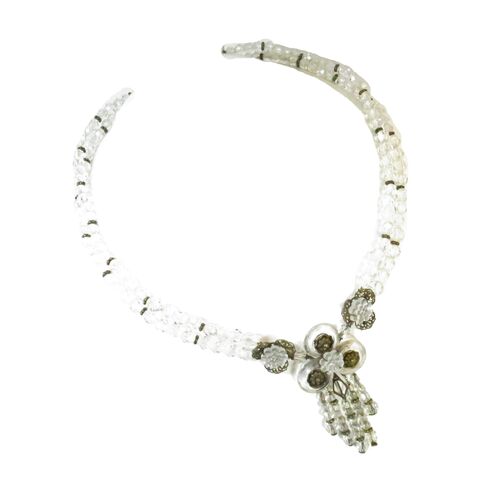 1900s Edwardian Crystal Dangle Necklace~P77659302