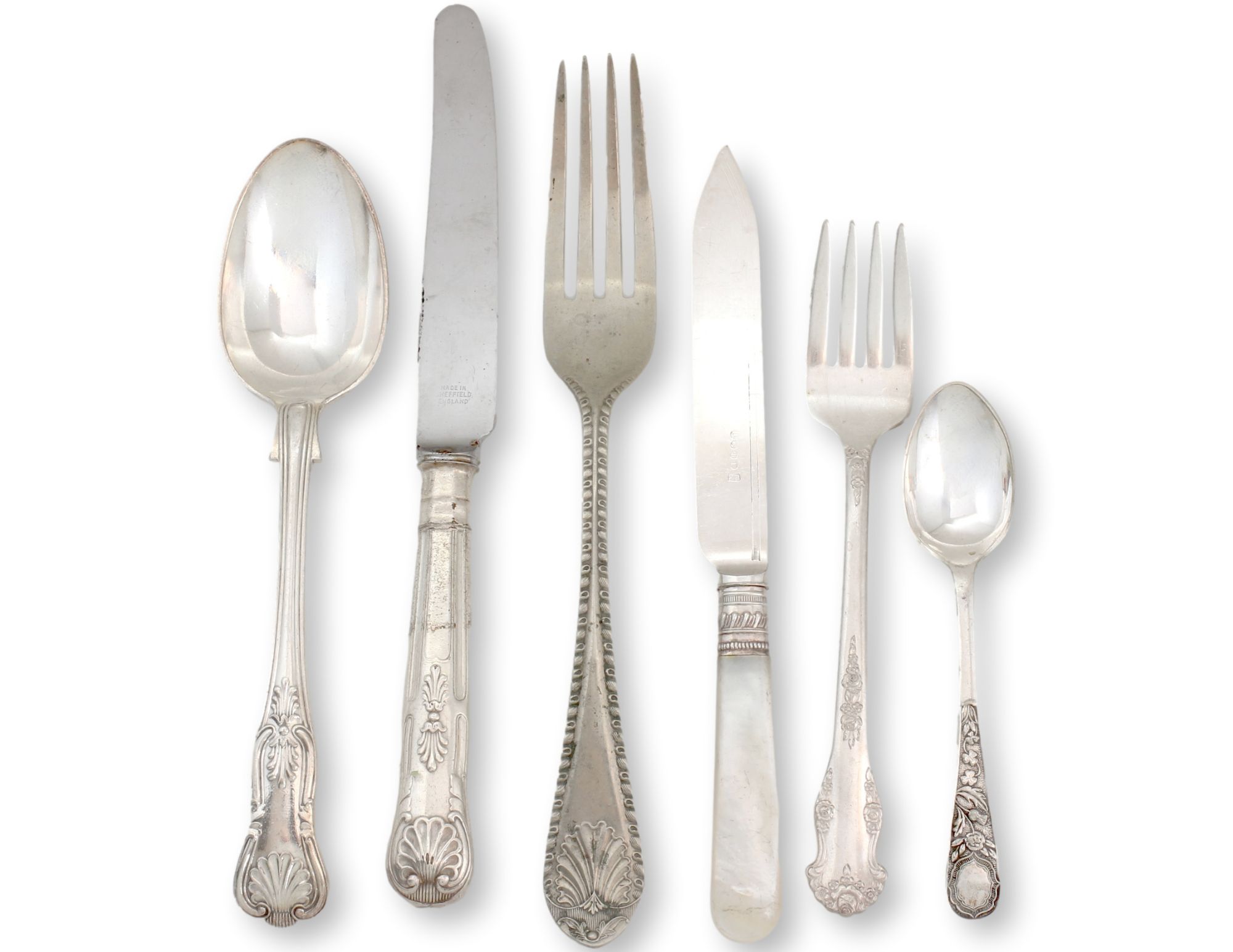 Mixed English Flatware w/ Service for 6~P77702658