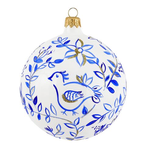 Ornaments Birds Ornament, Blue and White
