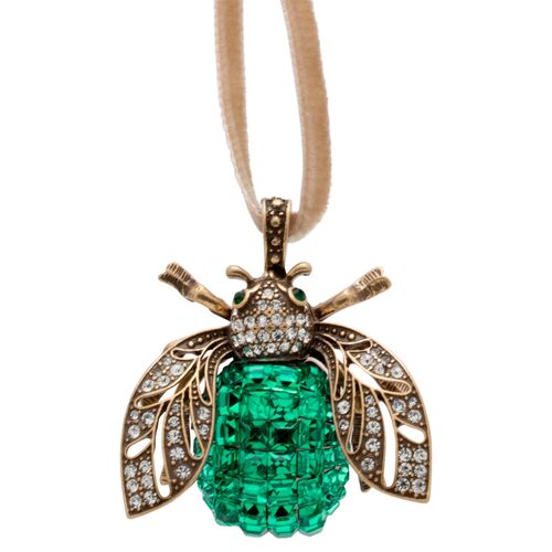 Sparkle Bee Ornament, Emerald~P77504306