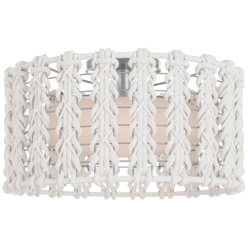 Catania 17" Braided Rope Flush Mount