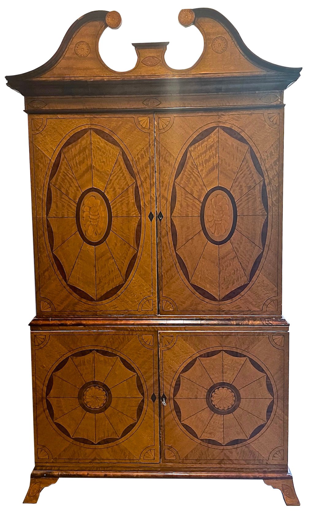 Antique Regency Linen Press Cabinet~P77620504