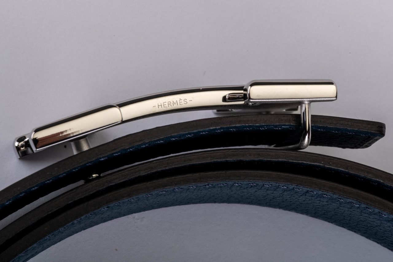 Hermes BNIB Black & Blue H Belt~P77583477