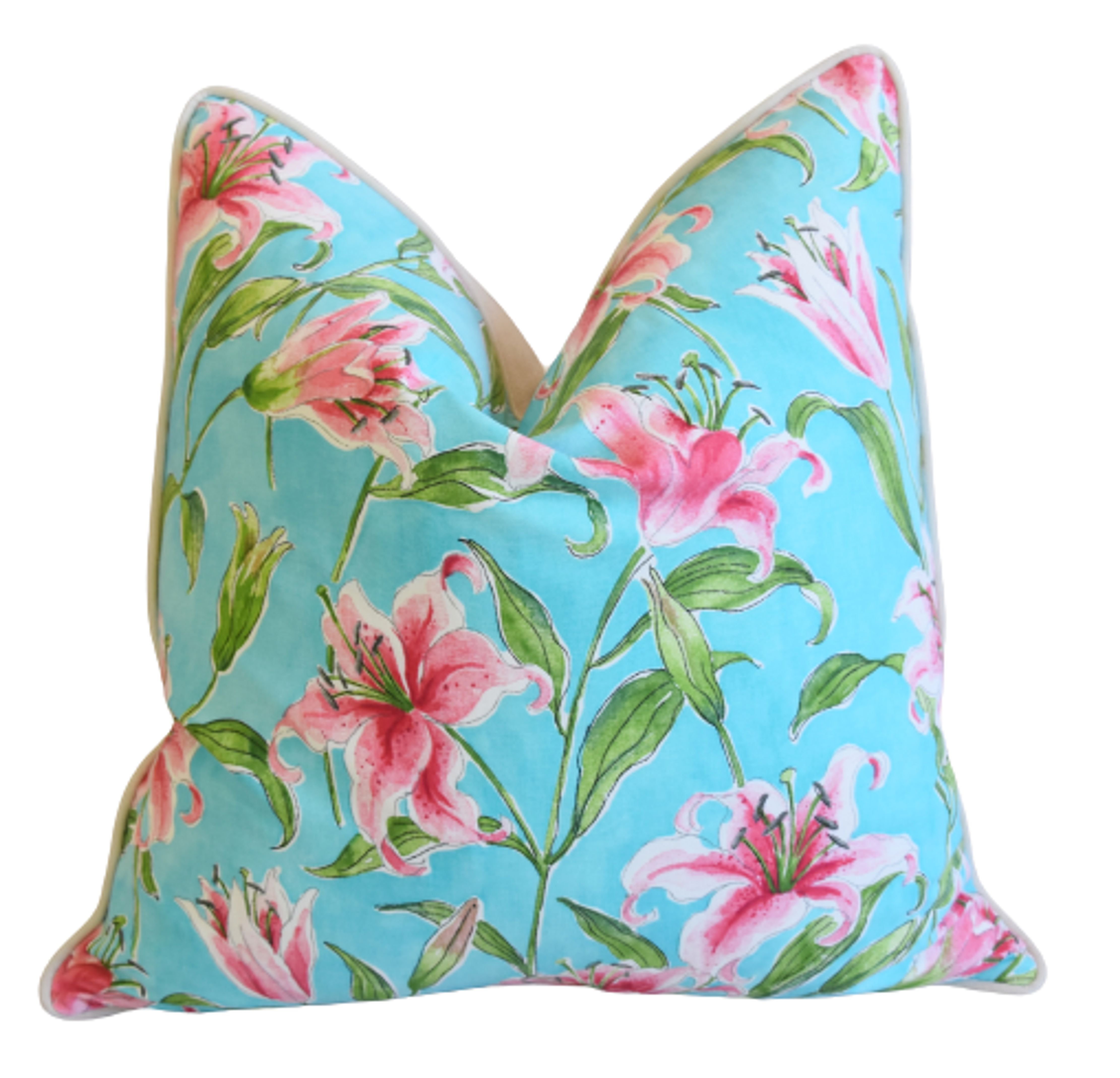 PK Lifestyles Monet's Lily Floral Pillow~P77621958