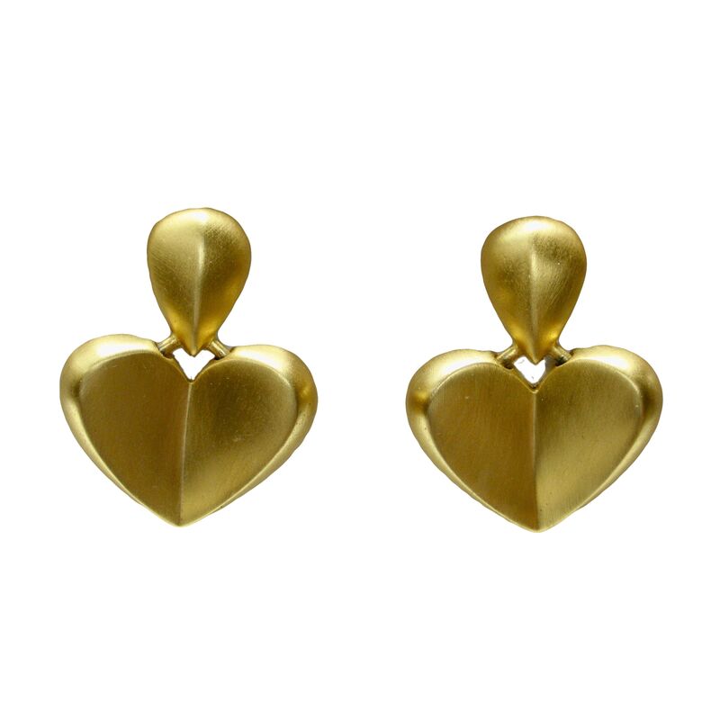 Wisteria Antiques Etc… - 1980s Givenchy Brushed Gold Earrings | One ...