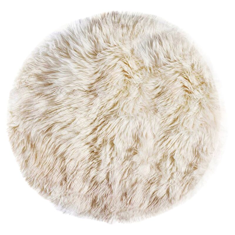 New Zealand Sheepskin Rug Natural, Round Fur Rug Nz
