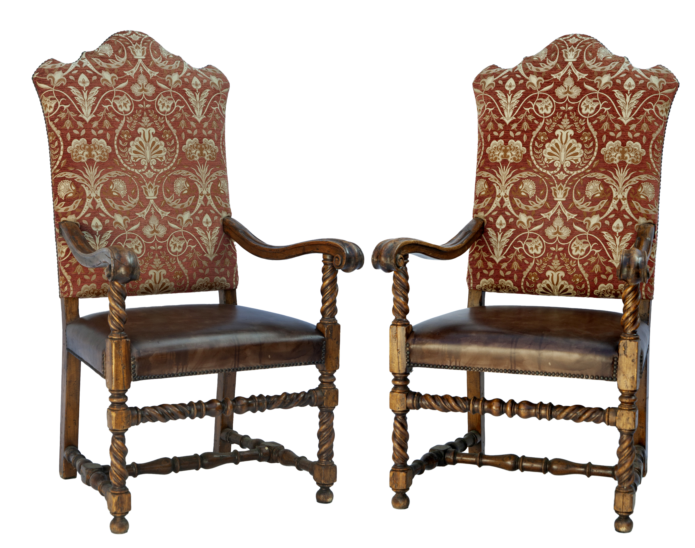 European Walnut Entry Throne Chairs, pr~P77722873
