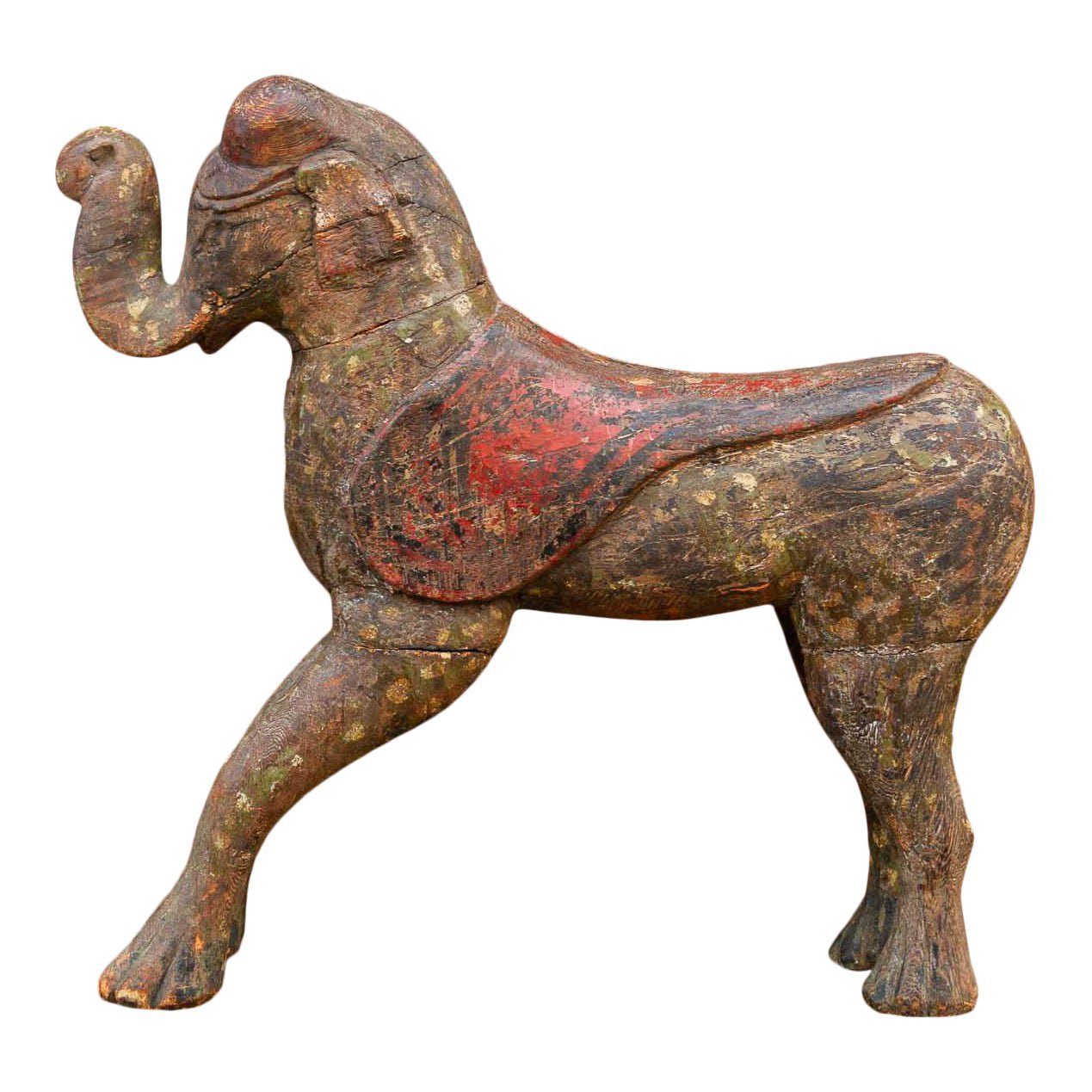 Nepalese Hand Painted Elephant Statue~P77613677