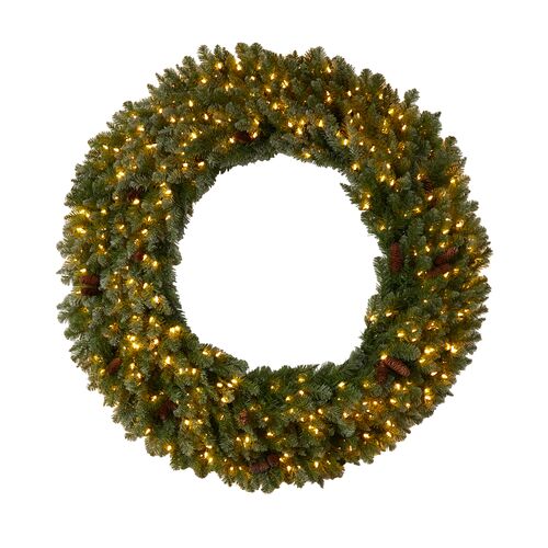 Pine Wreath 5' Green, Faux