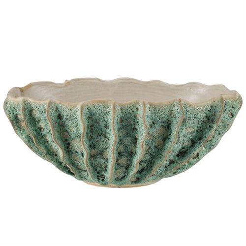 Sunken Boat Oval Green Bowl, Moss Green