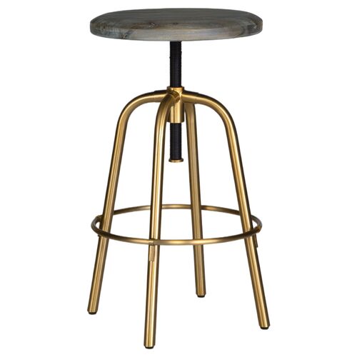 Damaris Counter Stool, Brown/Gold