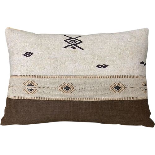 Nabil Outdoor 14x20 Lumbar Pillow, Brown/Ivory~P77641877
